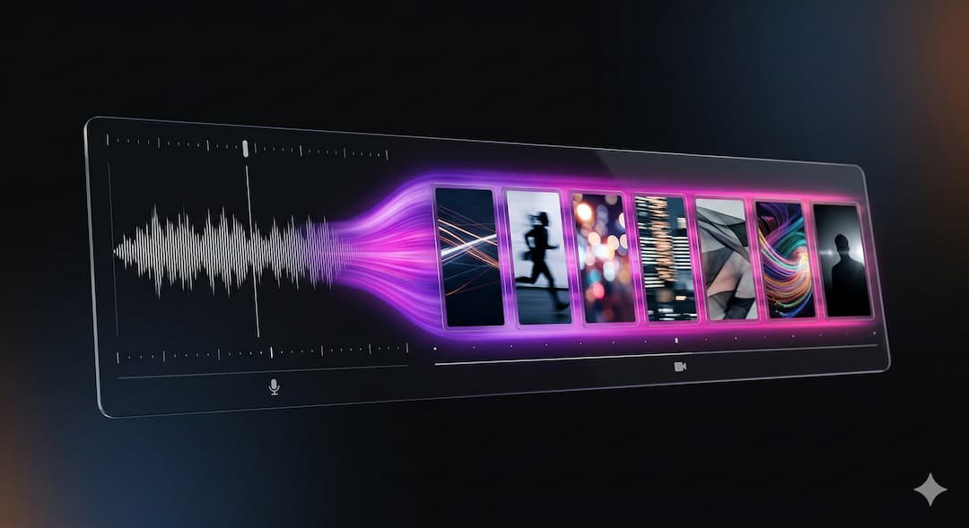 Audio waveform interface turning images into music.